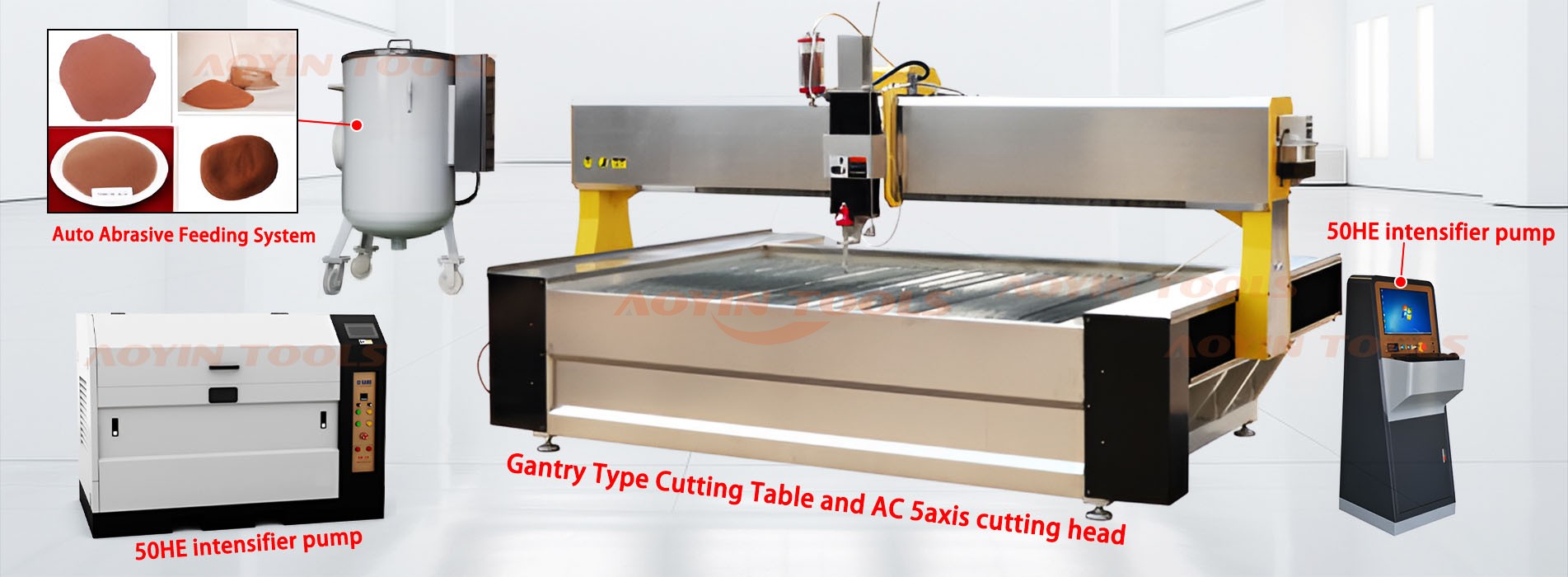 AC 5 Axis Gantry Type Cutting Table